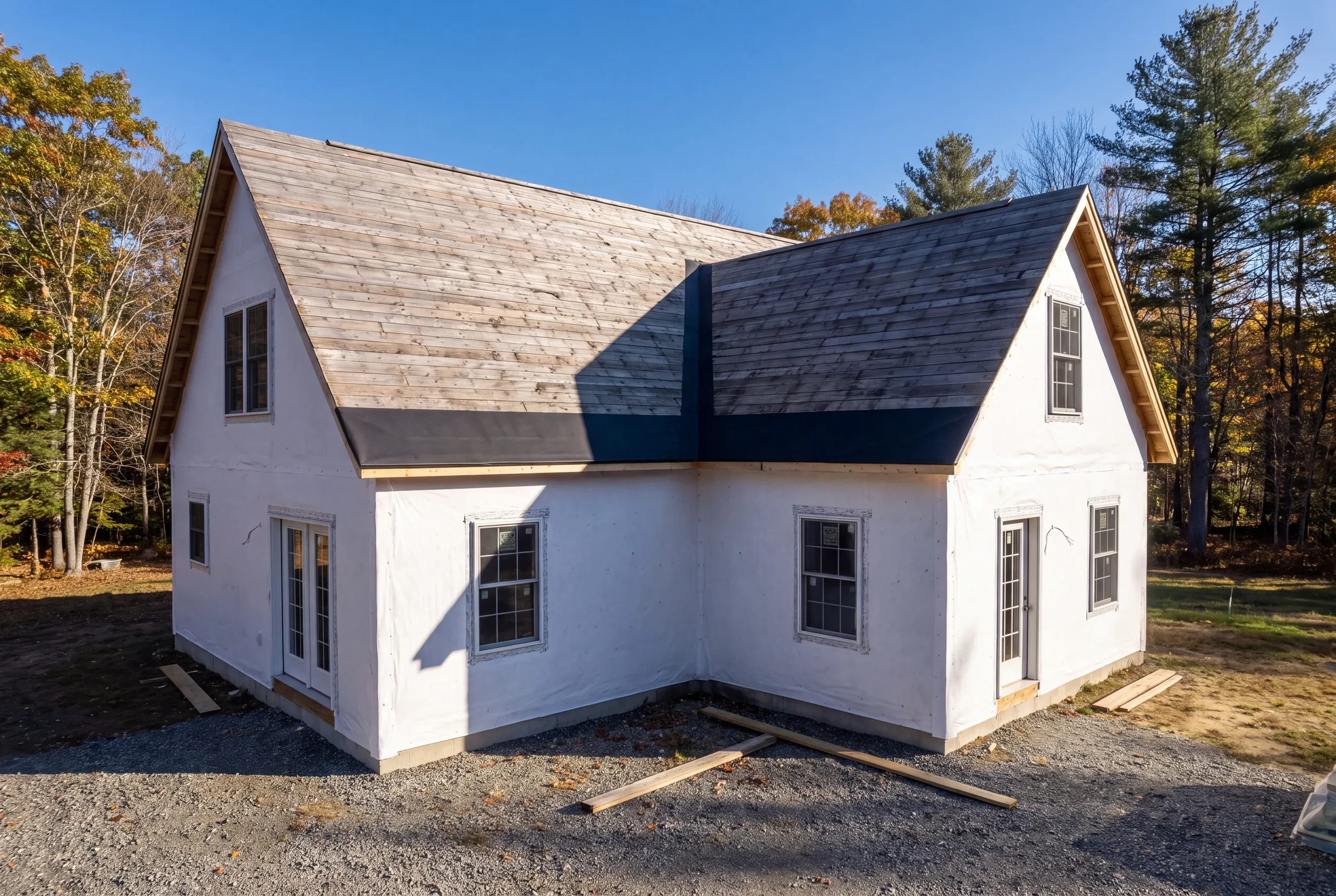 Allen Pond area house being reroofed in Greene