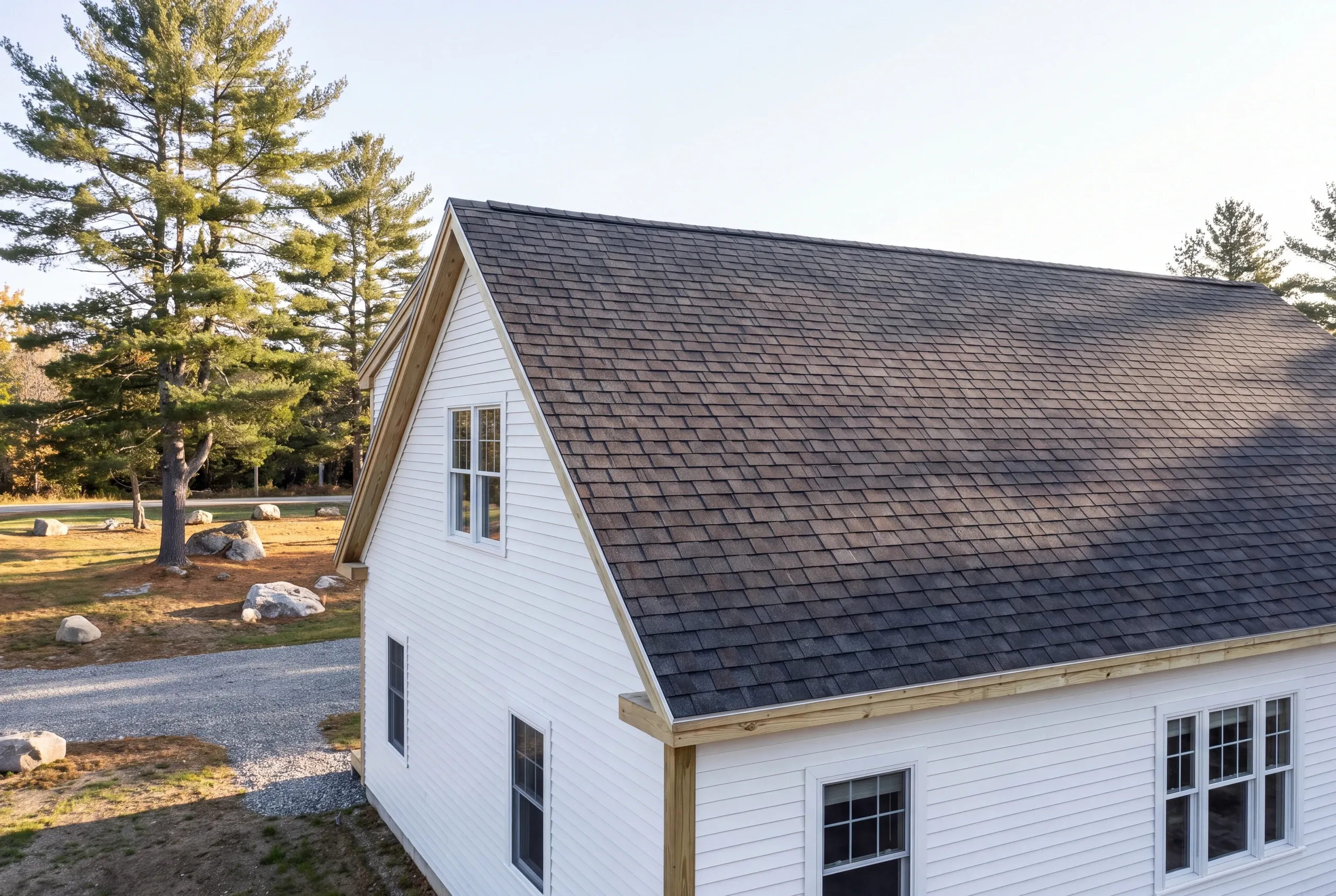 Starter course and drip edge detail on a Sidney roof