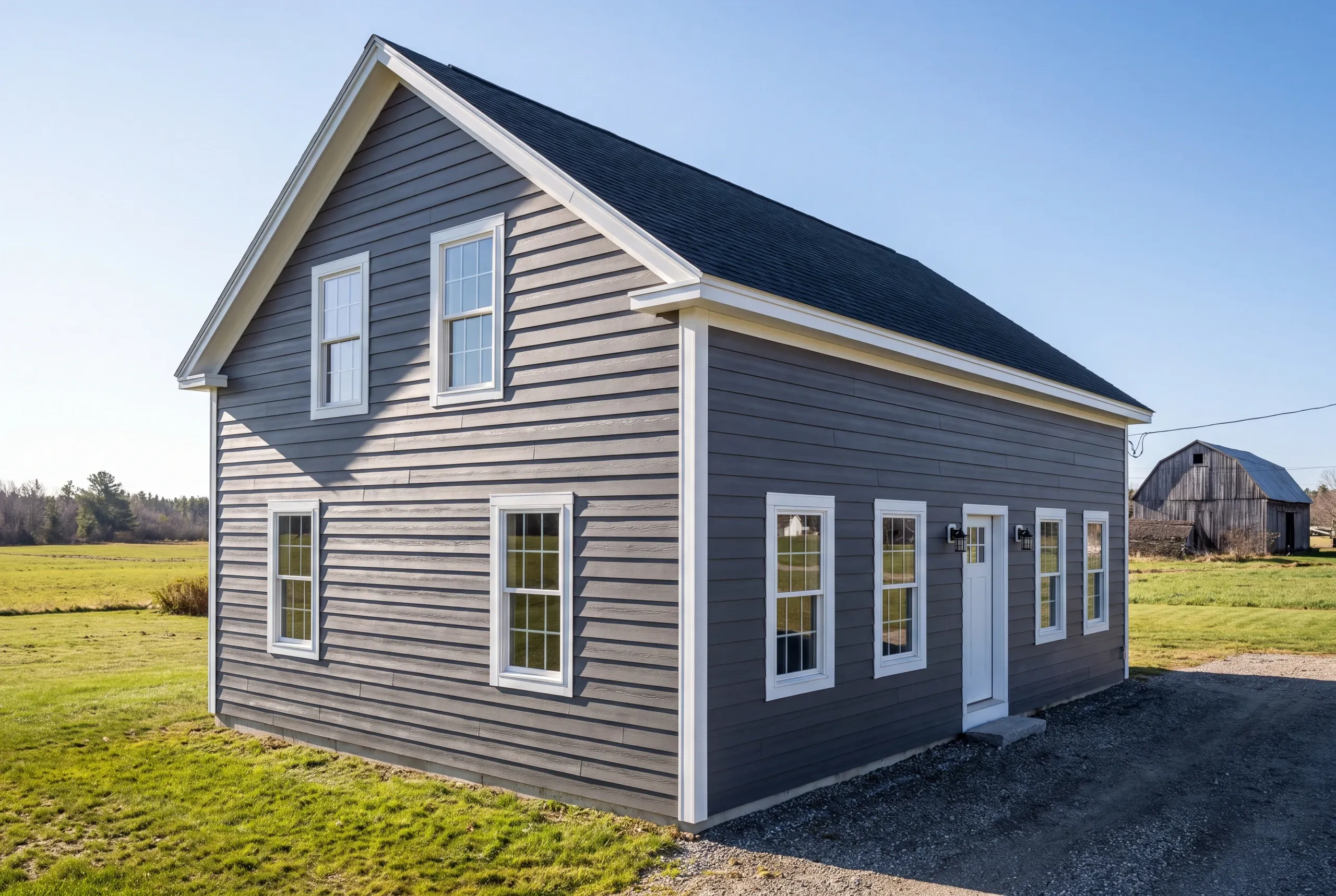Wide original board sheathing exposed on an Alna farmhouse