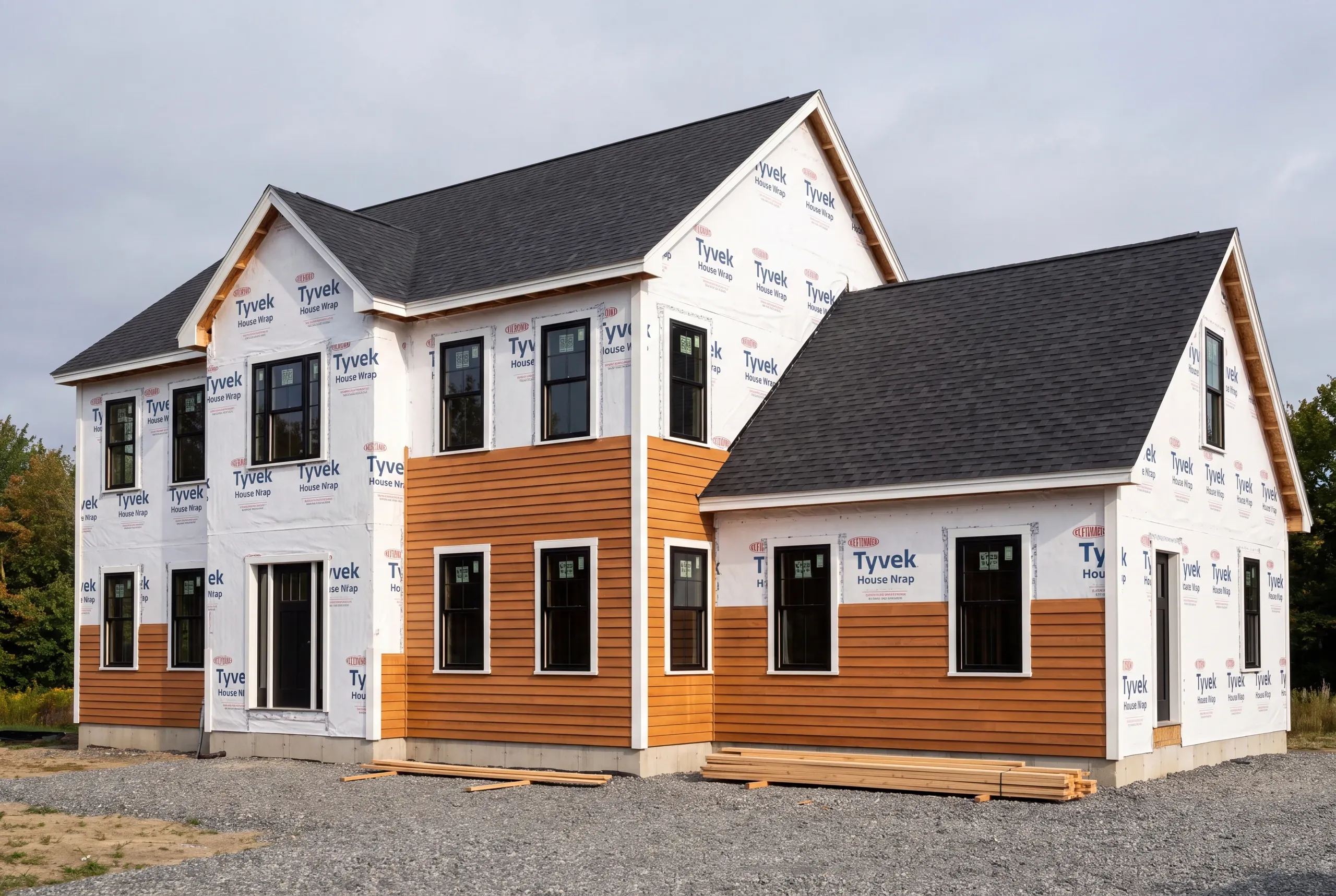 Fiber cement siding being installed on an Augusta home