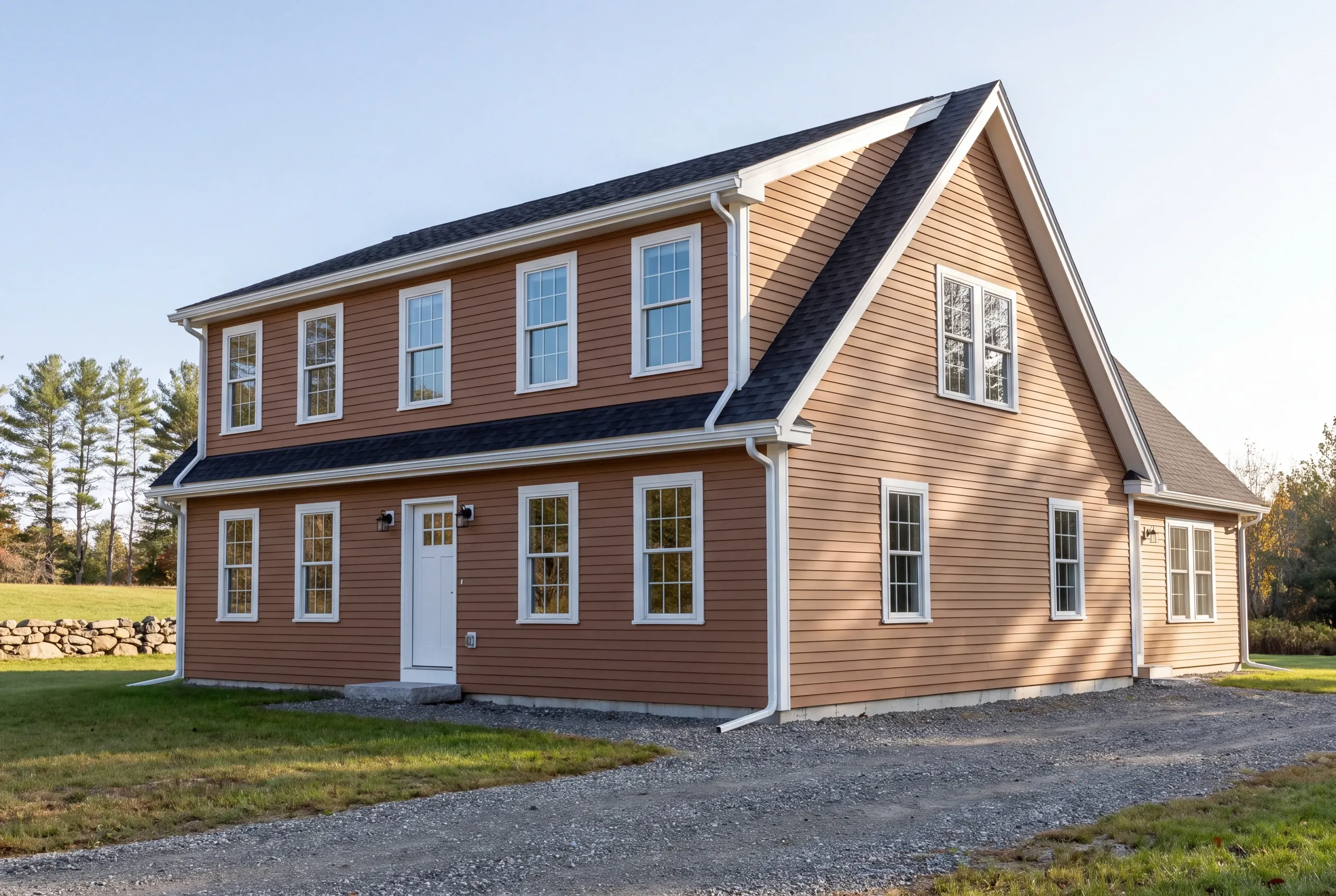 Finished siding on a house near the Kennebec River in Augusta