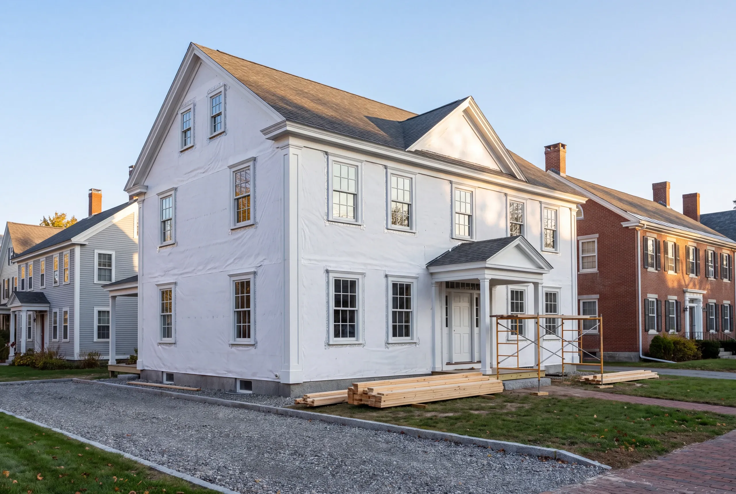Historic district home on Maine Street being re-sided