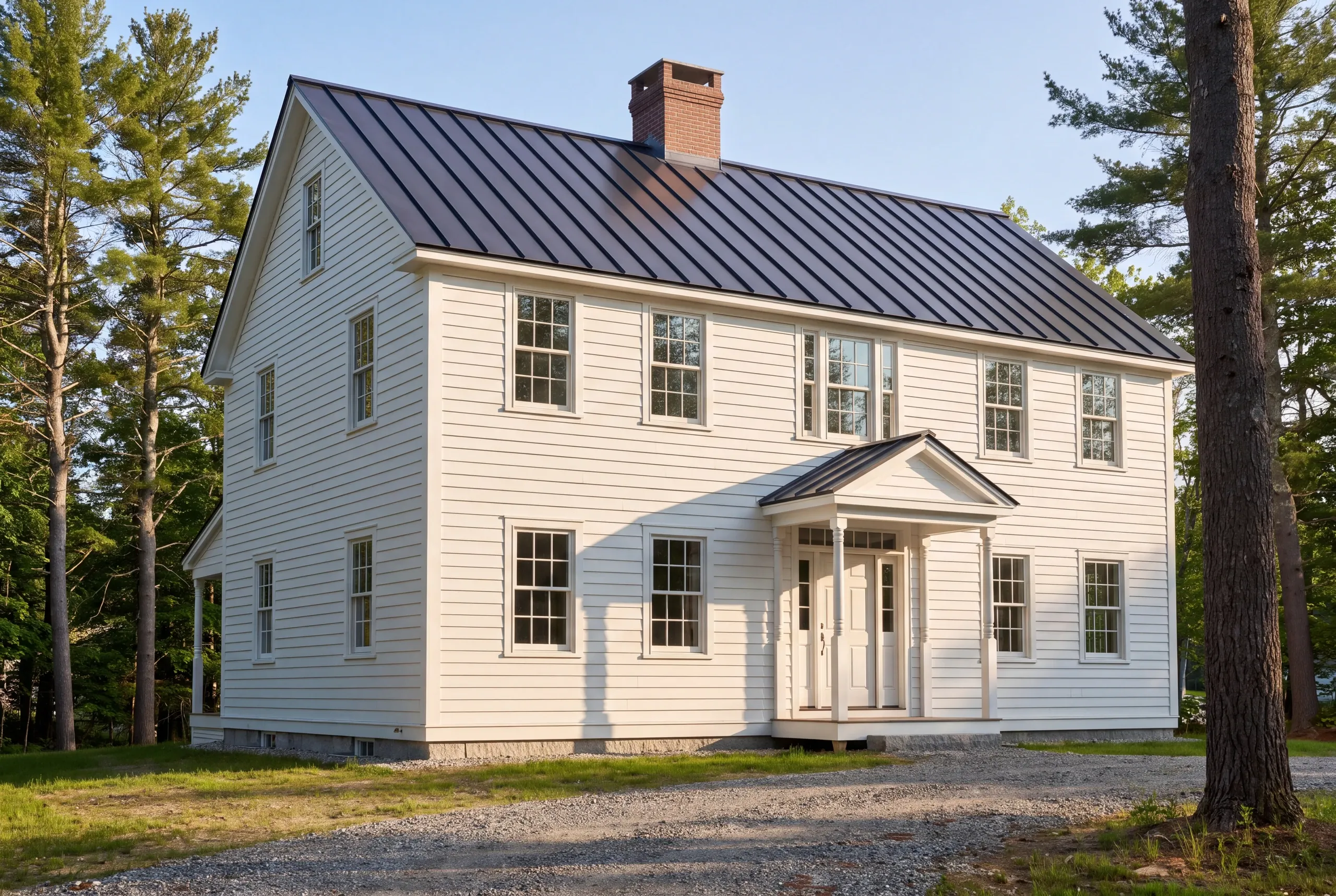 Finished siding on a Federal-era Brunswick home