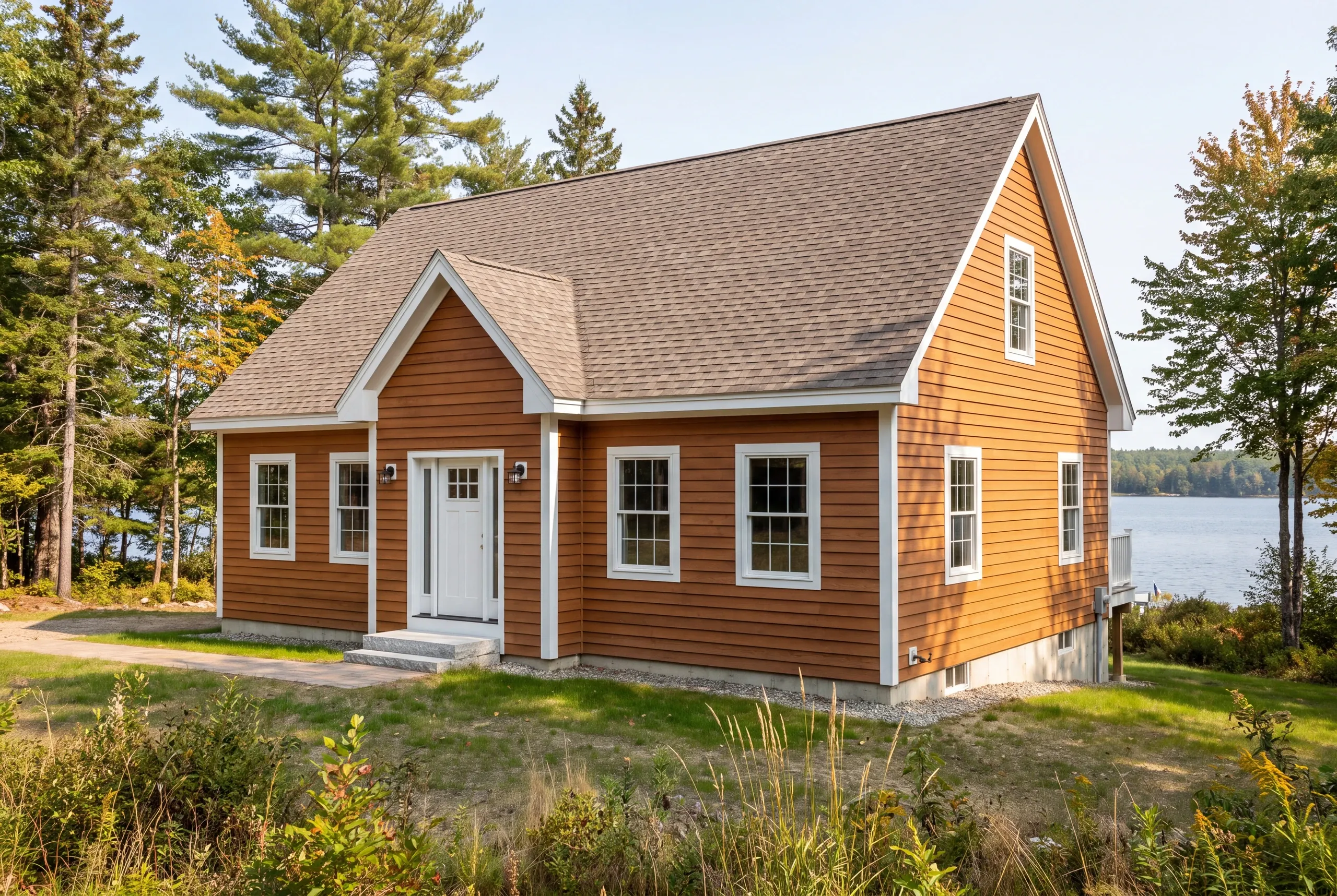 Siding contractor China, ME working on a China Village home