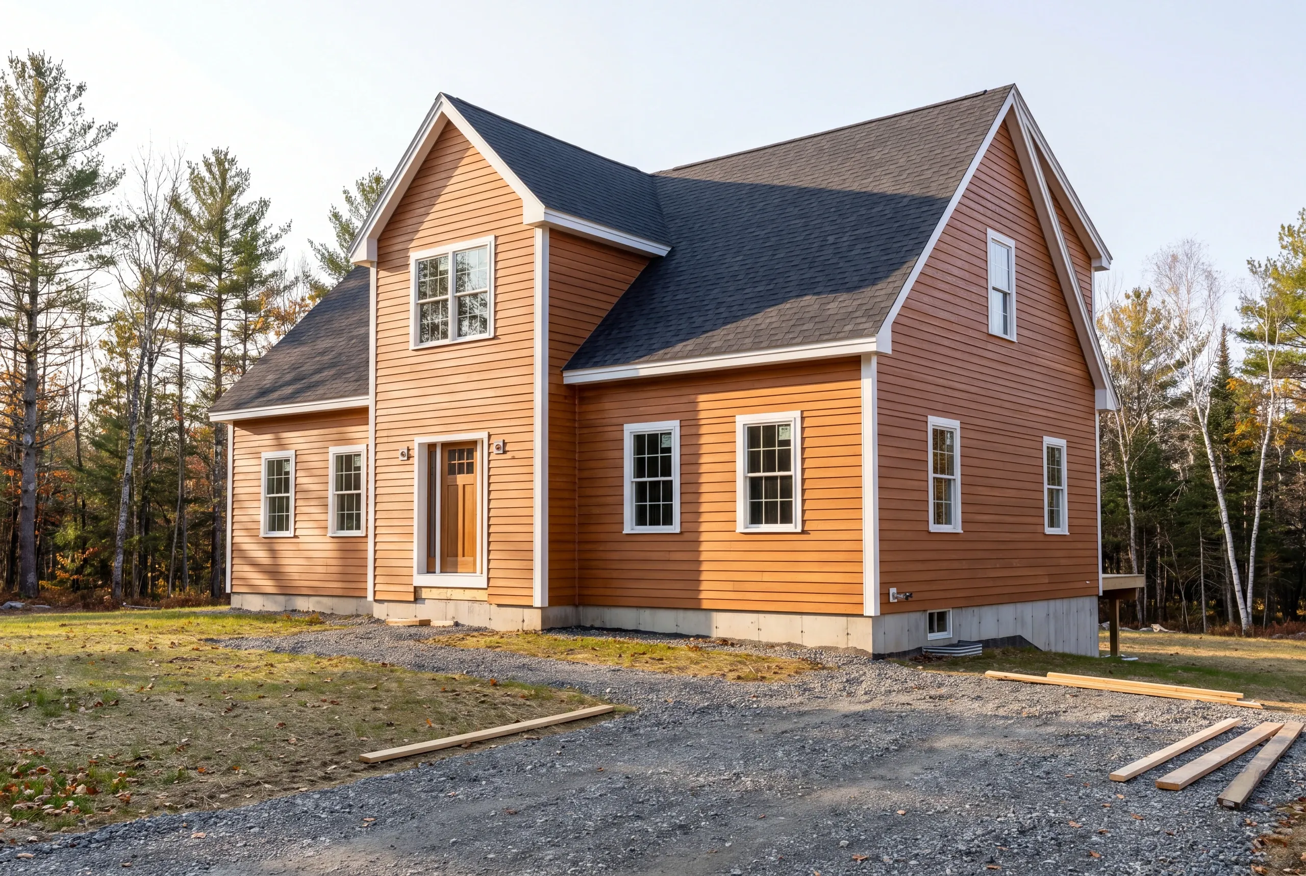 Engineered wood siding going on a Fairfield farmhouse