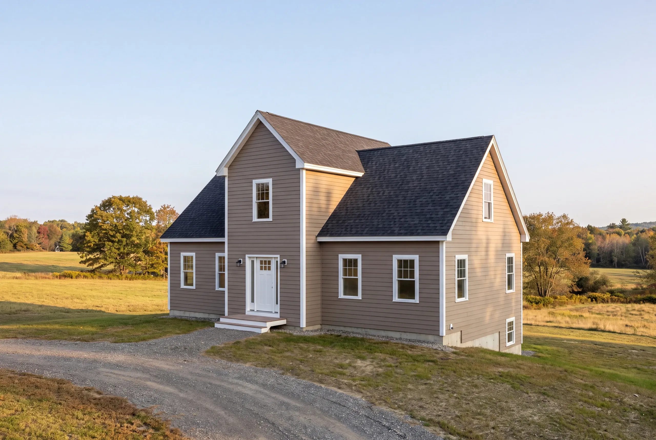 Insulated backer vinyl siding on a Greene commuter house