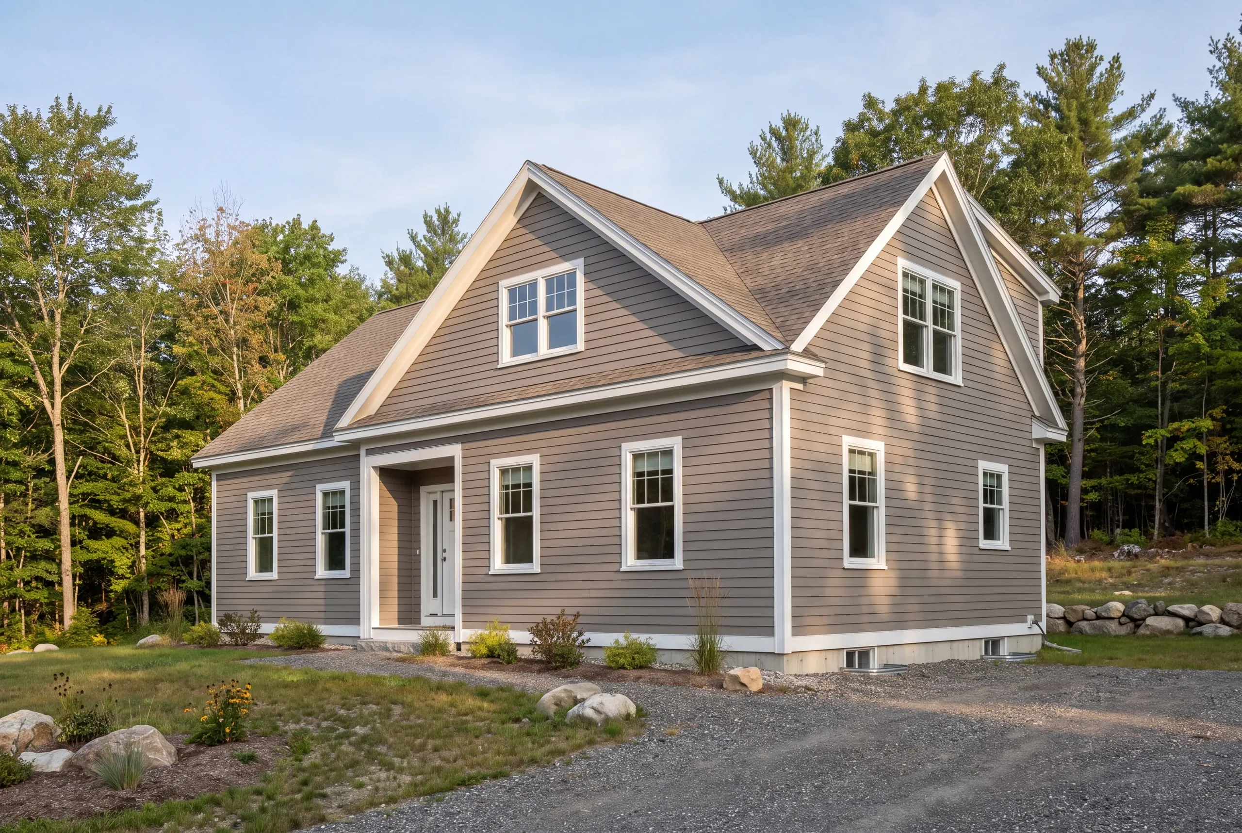 Finished siding on a rural Greene house