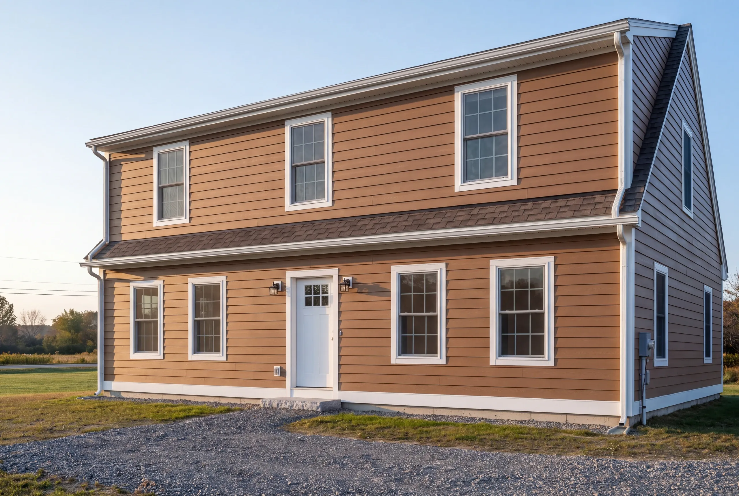 Siding Installer at work on a Central Maine project