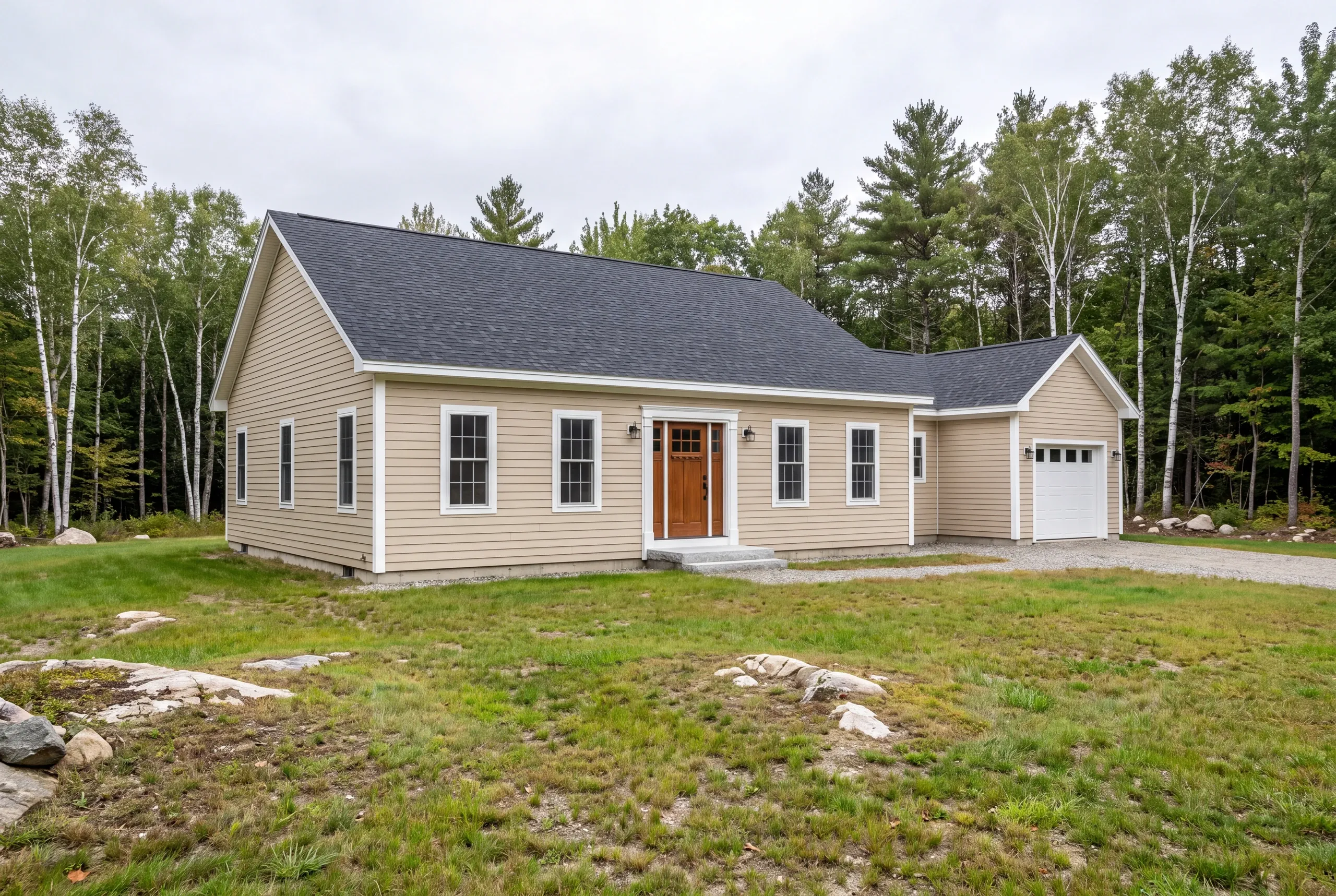 Finished siding on a rural Palermo homestead