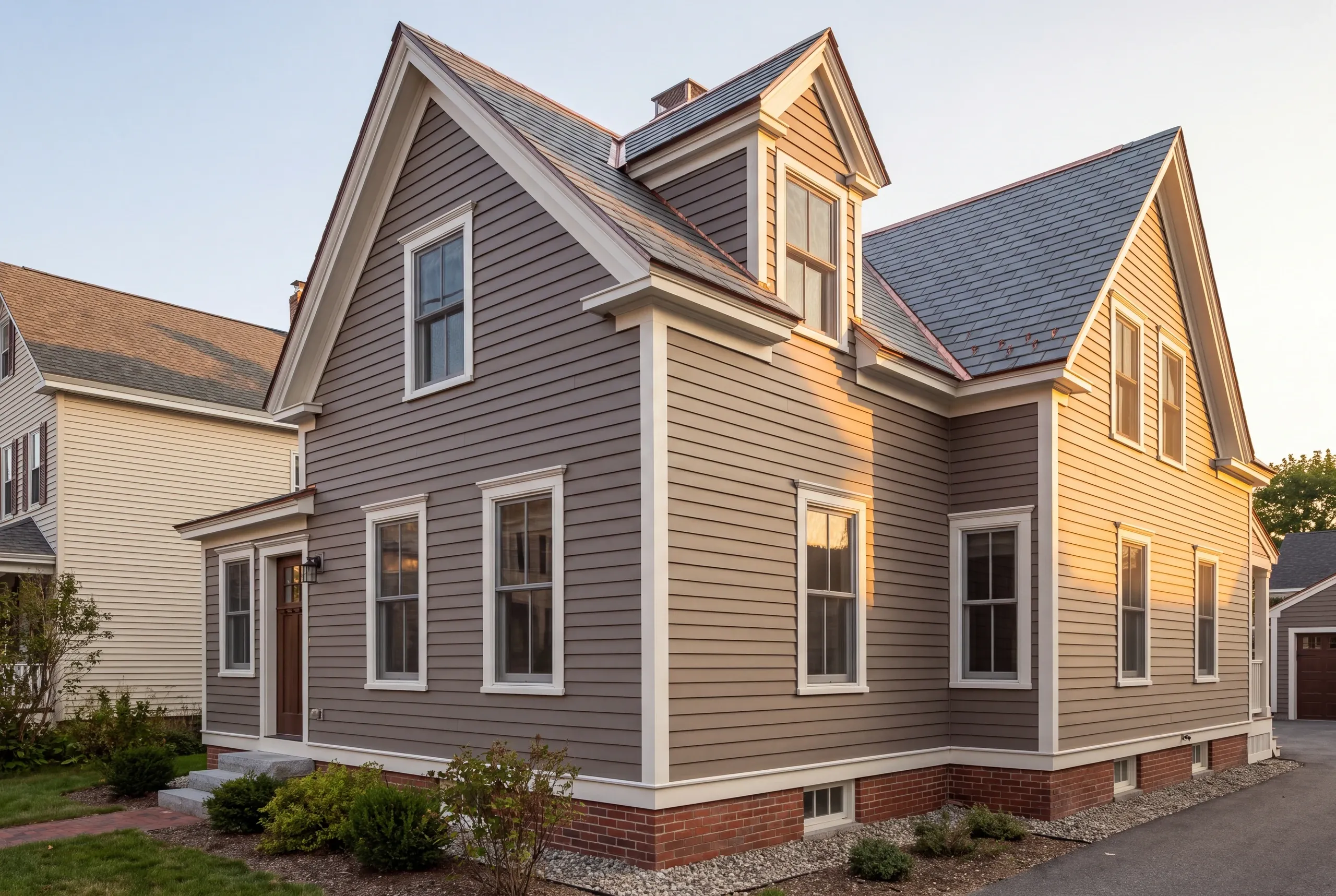 New house wrap on a mill-era Waterville house