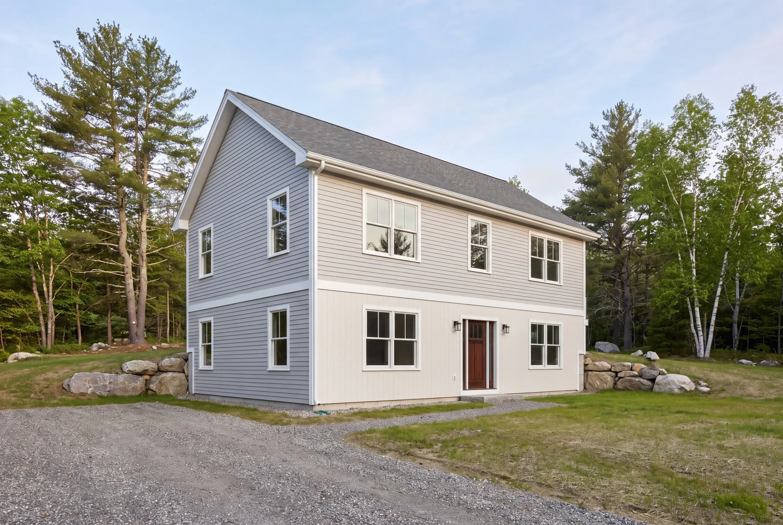 Corner board and trim detail on a Whitefield home